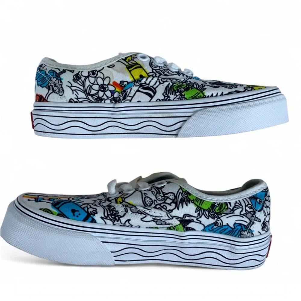 Vans Kids UNISEX Crayola DIY/Sketch Your Way Skate Shoe Size 12 EUC (S681)
